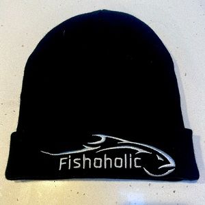 Selling black “Fishoholic” beanie